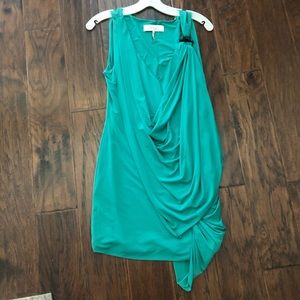 Bcbgmaxazria cocktail mini dress green dress |turquoise | stretch